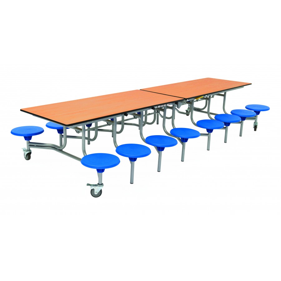 Rectangular Mobile Folding Table with 16 Seats